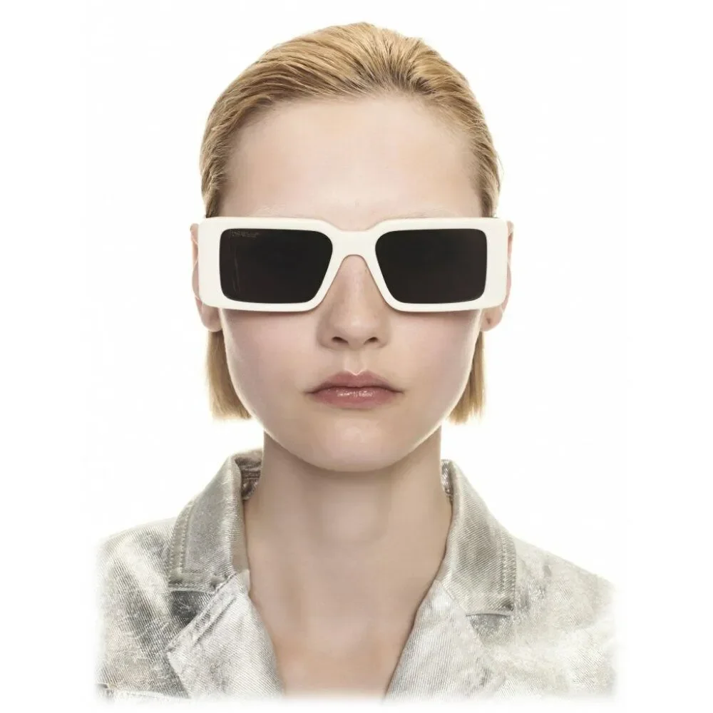 Off-White MILANO Men Sunglasses White Grey Square OERI097 0107 NEW AUTHENTIC